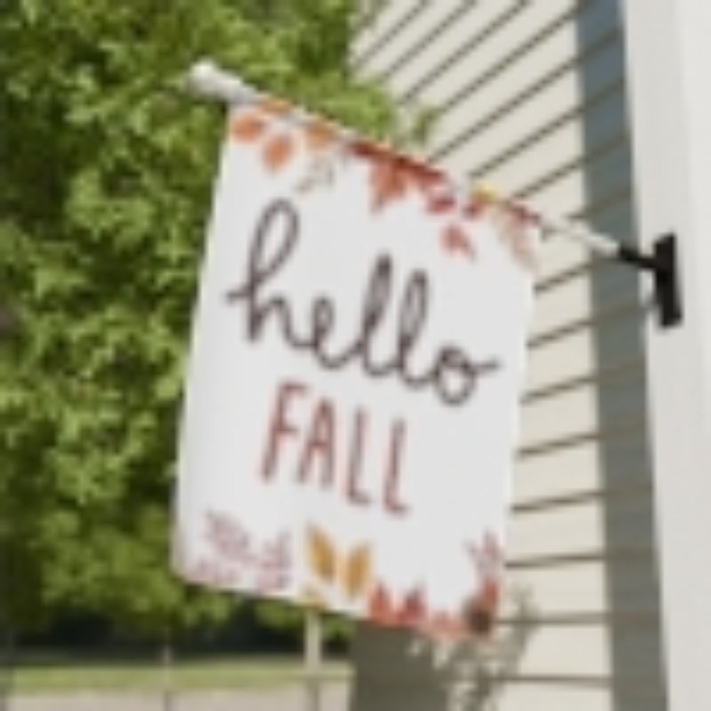 Hello Fall Flag